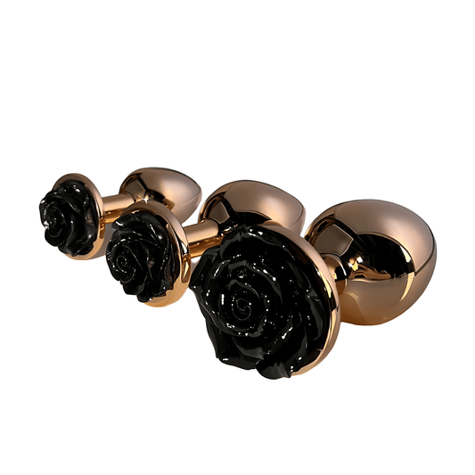 Eclat Noir - Plugs anaux en métal élégant