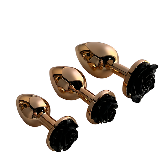 Eclat Noir - Plugs anaux en métal élégant