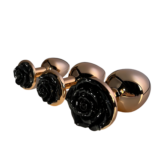 Eclat Noir - Plugs anaux en métal élégant